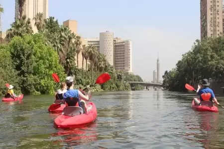 Cairo kayak on the nile river